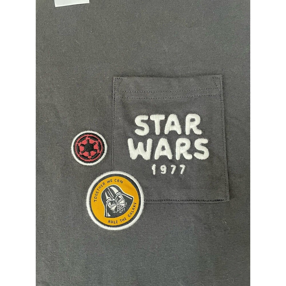 Disney Star Wars A New Hope Title Crawl T-Shirt Adult S Gray Darth Vader NWT - Picture 3 of 5